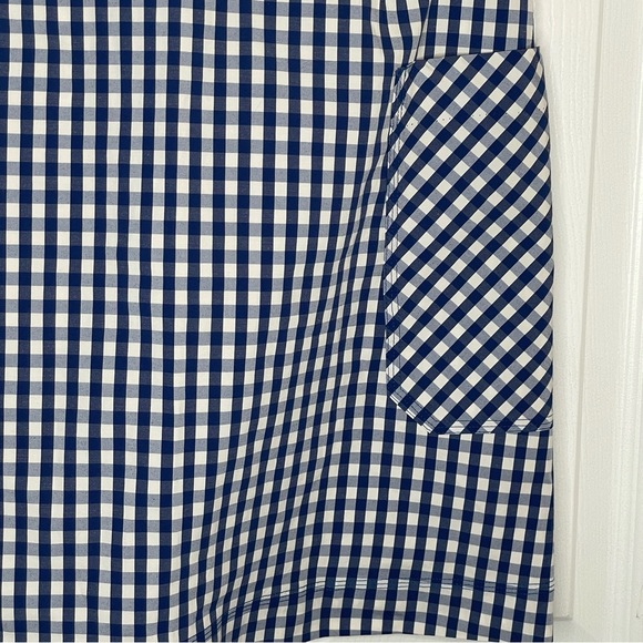 Tory Burch Sport Gingham Plaid Tennis Golf Skirt Blue/White Preppy Academia XS - Picture 5 of 11